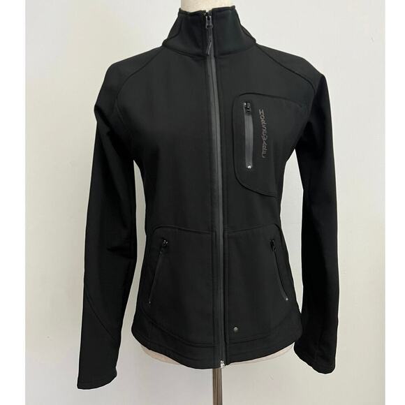 Horseware Ireland Soft Shell Jacket Women’s Sz S Black Full Zip pockets **flaws - Picture 1 of 10